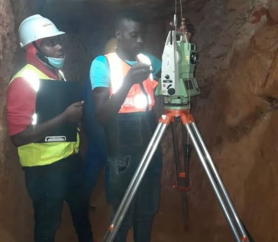 Total station in underground mine